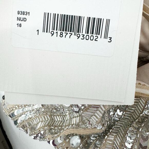 Mac Duggal Embellished Strapless Beaded Slim Column Dress Size 16 NWT - Picture 12 of 13